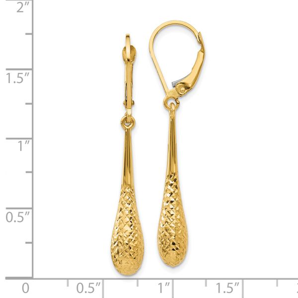 Leslie's 14K D/C Leverback Earrings - Image 4