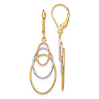 Leslie's 14K Tri-color Leverback Earrings