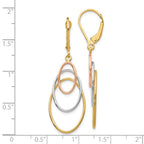 Leslie's 14K Tri-color Leverback Earrings - Image 4