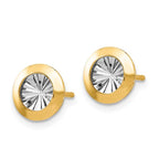 Leslie's 14K Rhodium and Polished and D/C Post Earrings - Image 2