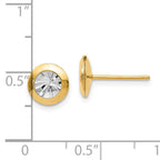 Leslie's 14K Rhodium and Polished and D/C Post Earrings - Image 4