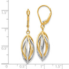 Leslie's 14K Two-tone Polished Leverback Earrings - Image 4