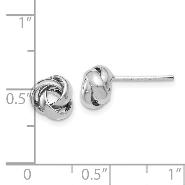 Leslie's 14K White Gold Polished Post Earrings - Image 4