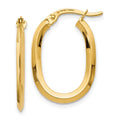 Leslie's 14K Polished Oval Hinged Hoop Earrings