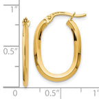 Leslie's 14K Polished Oval Hinged Hoop Earrings - Image 4