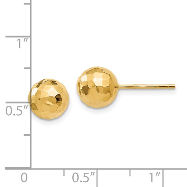 Leslie's 14K Polished Faceted Post Earrings - Image 4