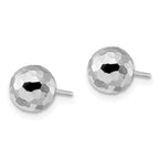 Leslie's 14K White Gold Polished Faceted Post Earrings - Image 2