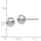 Leslie's 14K White Gold Polished Faceted Post Earrings - Image 4