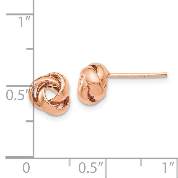 Leslie's 14K Rose Gold Polished Post Earrings - Image 4