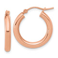 Leslie's 14K Rose Gold 3mm Polished Hoop Earrings