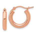 Leslie's 14K Rose Gold 3mm Polished Hoop Earrings