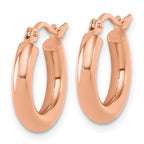 Leslie's 14K Rose Gold 3mm Polished Hoop Earrings - Image 2