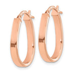 Leslie's 14K Rose Gold Polished U-Shape Hoop Earrings - Image 2