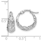 Leslie's 14K White Gold Polished Hoop Earrings - Image 4
