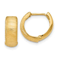 Leslie's 14K Polished and Textured Hinged Hoop Earrings