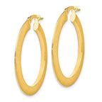 Leslie's 14K Brushed Hinged Hoop Earrings - Image 2