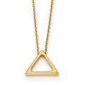 Leslie's 14K Polished Triangle w/2 in ext. Necklace