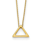 Leslie's 14K Polished Triangle w/2 in ext. Necklace