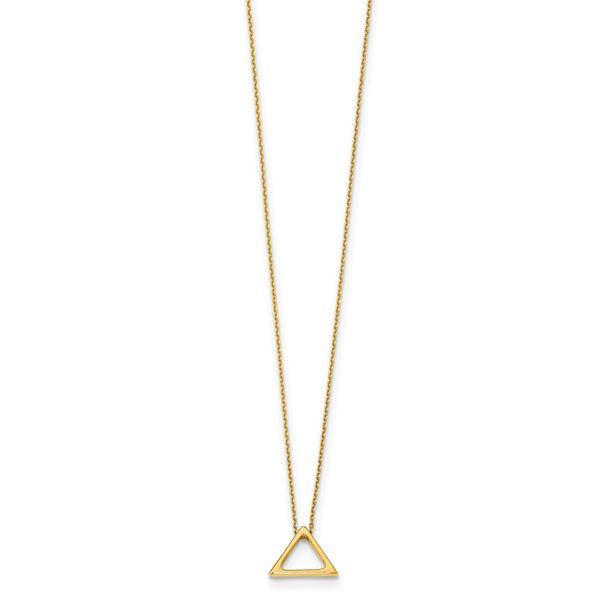 Leslie's 14K Polished Triangle w/2 in ext. Necklace - Image 2