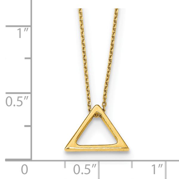 Leslie's 14K Polished Triangle w/2 in ext. Necklace - Image 3