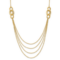 14K Four Layer Rope Chain Necklace