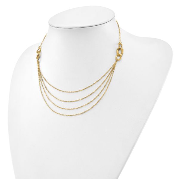 14K Four Layer Rope Chain Necklace - Image 2