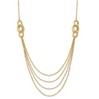 14K Four Layer Rope Chain Necklace - Image 3