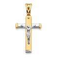 Leslie's 14K Two-tone Polished Crucifix Pendant