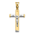 Leslie's 14K Two-tone Polished Crucifix Pendant