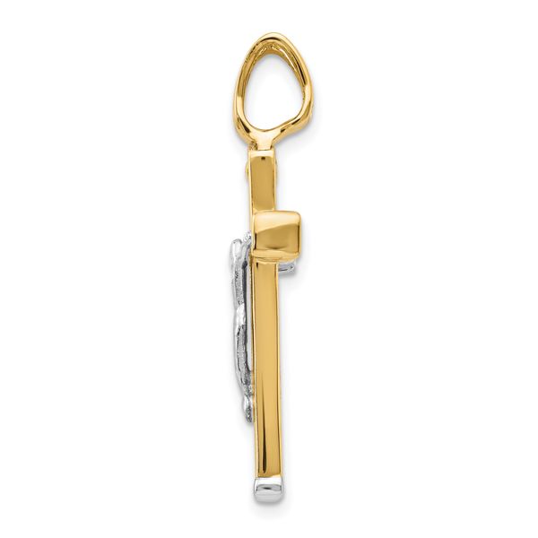 Leslie's 14K Two-tone Polished Crucifix Pendant - Image 2