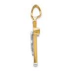 Leslie's 14K Two-tone Polished Crucifix Pendant - Image 2