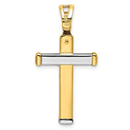 Leslie's 14K Two-tone Polished Crucifix Pendant - Image 3