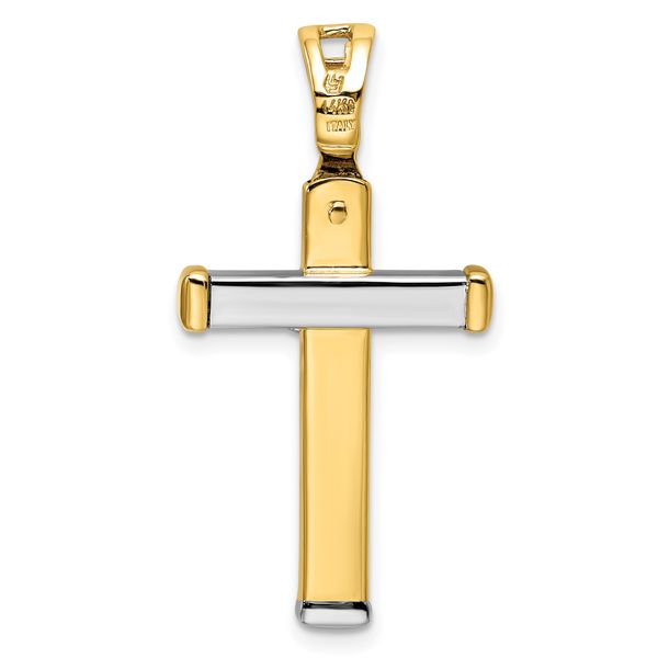 Leslie's 14K Two-tone Polished Crucifix Pendant - Image 3