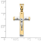 Leslie's 14K Two-tone Polished Crucifix Pendant - Image 4