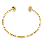 Leslie's 14K Polished and Textured Love Knot Flexible Cuff Bangle - Image 2