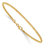 Leslie's 14K Polished D/C Beaded Bracelet