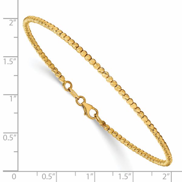 Leslie's 14K Polished D/C Beaded Bracelet - Image 2