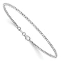 Leslie's 14K White Gold Polished D/C Beaded Bracelet