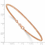 Leslie's 14K Rose Gold Polished D/C Beaded Bracelet - Image 2