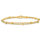 Leslie's 14K Gold Polished and Diamond-cut Beads 2 Strand Bracelet - Image 3