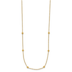 Leslie's 14K Polished D/C Beaded 17in with 2in ext. Necklace - Image 2