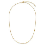 Leslie's 14K Polished D/C Beaded 17in with 2in ext. Necklace - Image 4