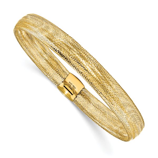Leslie's 14K Polished Mesh Stretch Bracelet