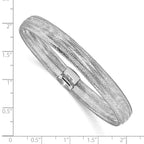 Leslie's 14K with White Rhodium Plating Polished Mesh Stretch Bracelet - Image 2