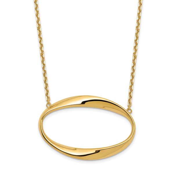 Leslie's 14K Polished with 1in ext. Necklace