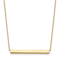 Leslie's 14K Polished with 1in ext. Bar Necklace