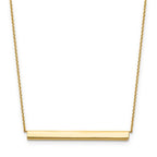 Leslie's 14K Polished with 1in ext. Bar Necklace