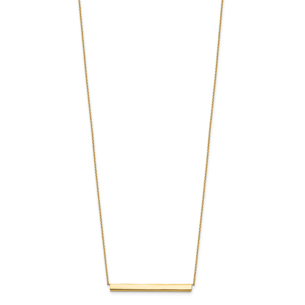 Leslie's 14K Polished with 1in ext. Bar Necklace - Image 2