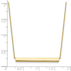 Leslie's 14K Polished with 1in ext. Bar Necklace - Image 3