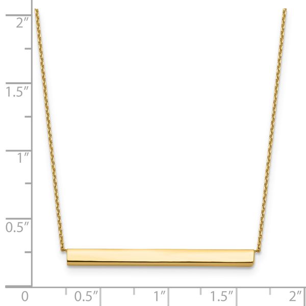 Leslie's 14K Polished with 1in ext. Bar Necklace - Image 3